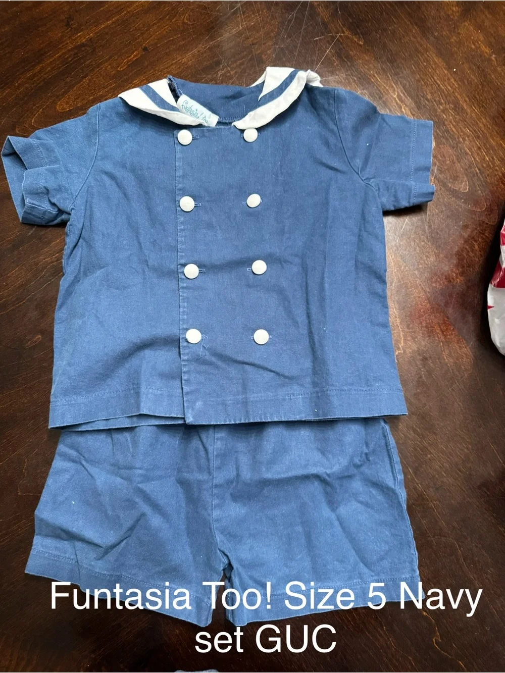 Funtasia Too Navy Kids Sailor Pajama Set